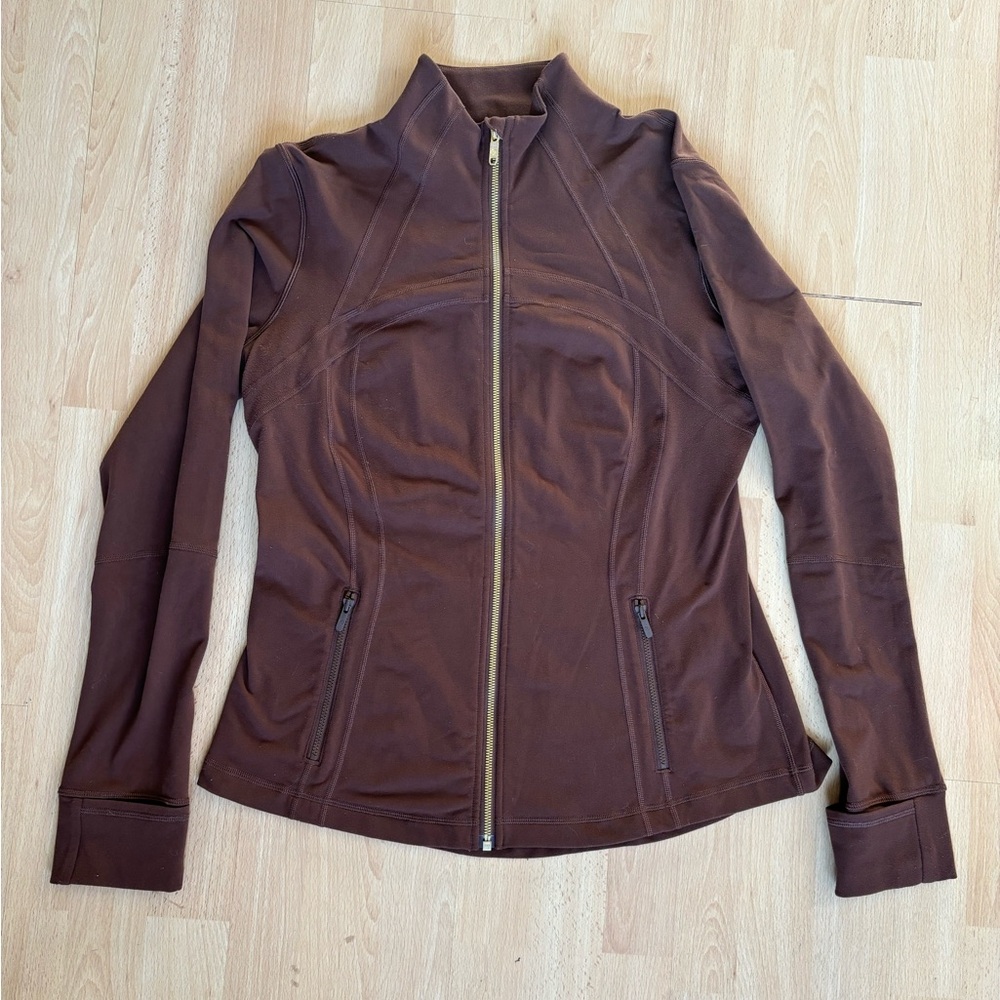 Lululemon Define Jacket Luon Java with Gold Zipper